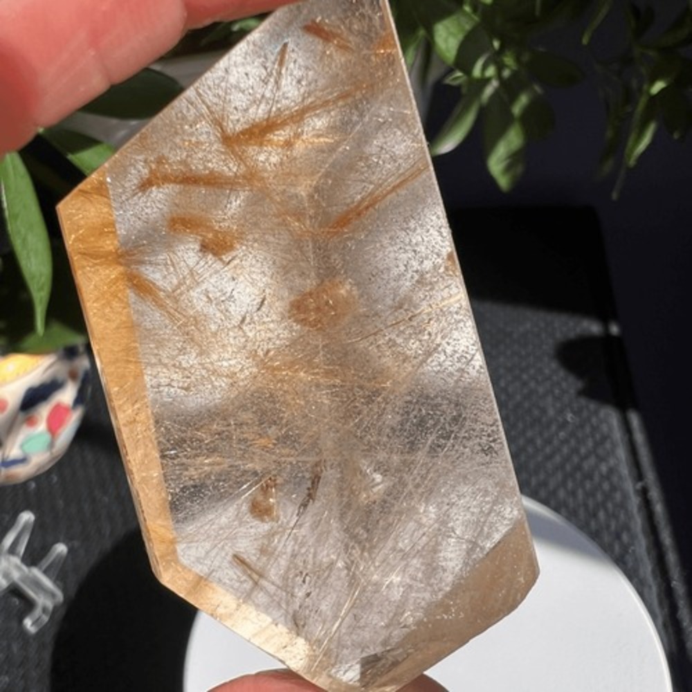 Golden Rutilated Quartz Crystal Freeform - Picture 4 of 16